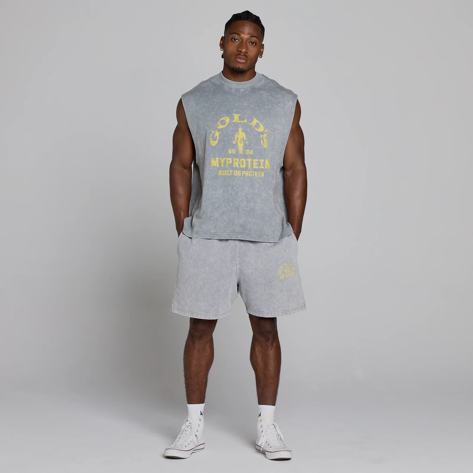 MP X Gold's Muška Washed Graphic Oversized Tank - Steel Blue - XL Fotografija 5