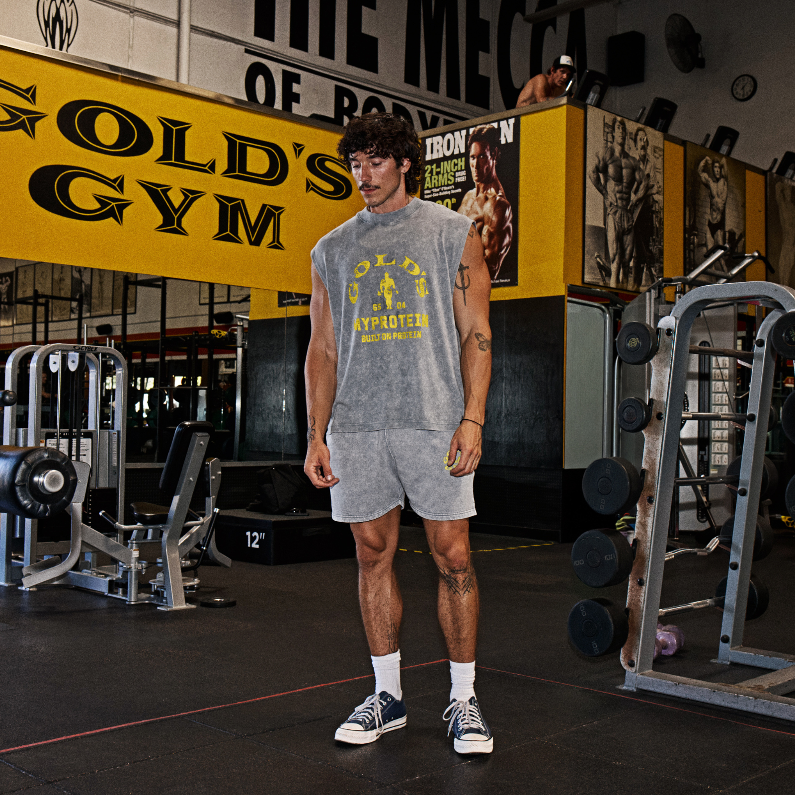 MP X Gold's Muška Washed Graphic Oversized Tank - Steel Blue - XL Fotografija 2