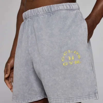 MP X Gold's Muška Washed Graphic Oversized Sweat Kratke Hlače - Steel Blue - XS Fotografija 6