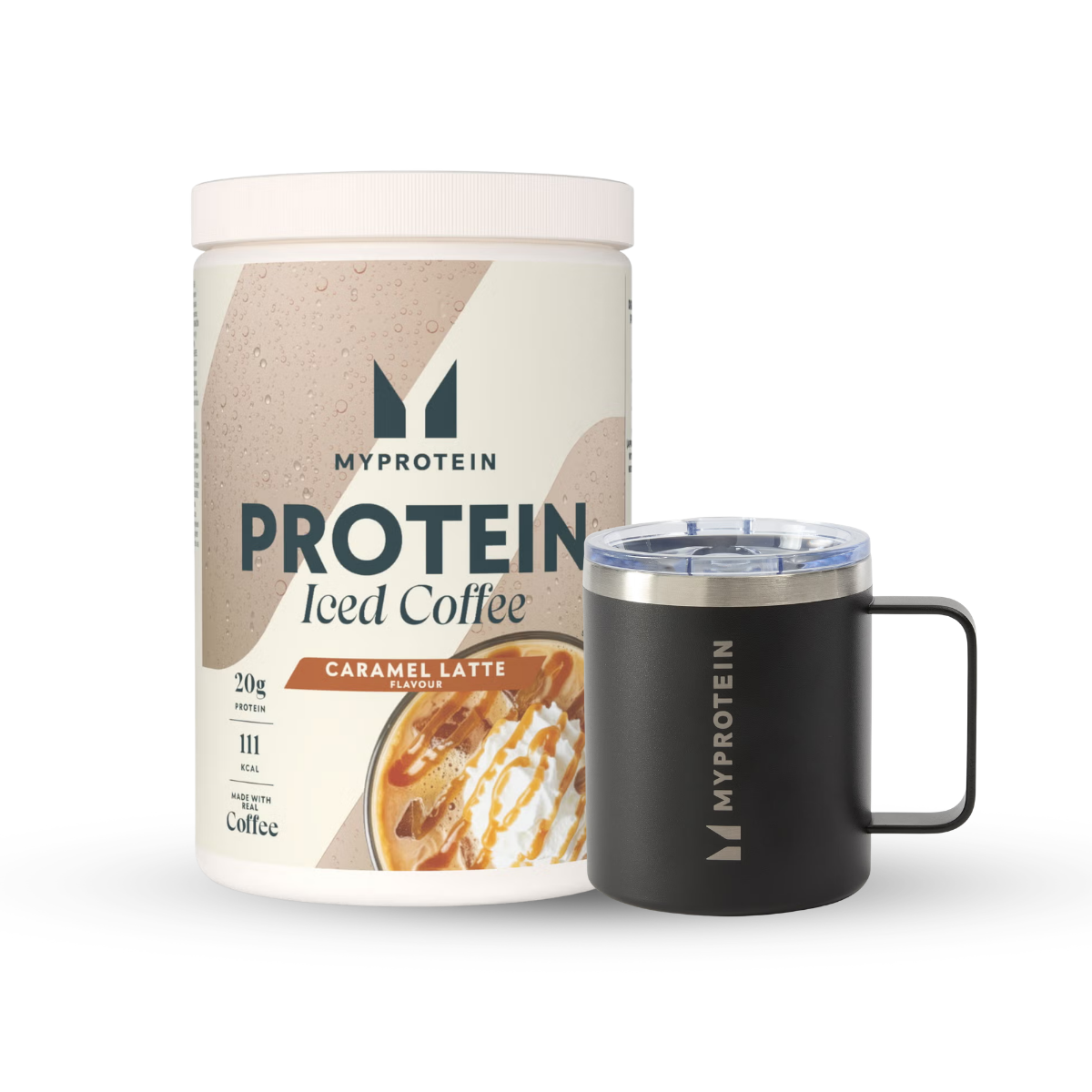Proteinski paket ledene kave - 20Porcija - Black Coffee Cup - Iced Caramel Latte Fotografija 1