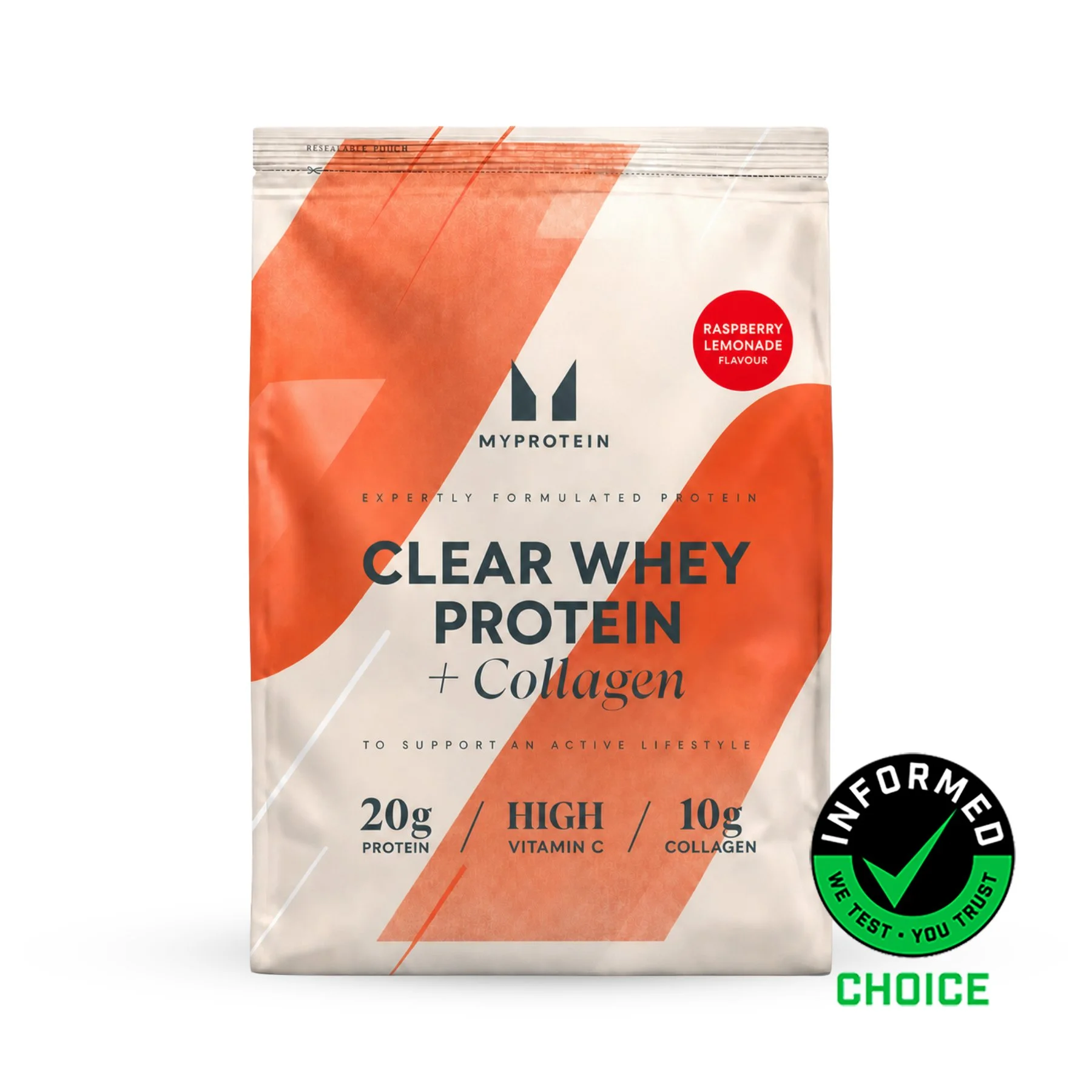 Myprotein Clear Whey Protein - 1500g - 60Porcija - Raspberry Lemonade (+ Collagen) Fotografija 1